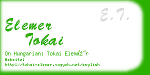 elemer tokai business card